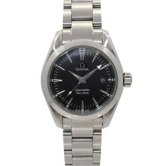Omega Seamaster Aqua Terra 2577 50 Ladies Watch Date Black Quartz Watch main image 6